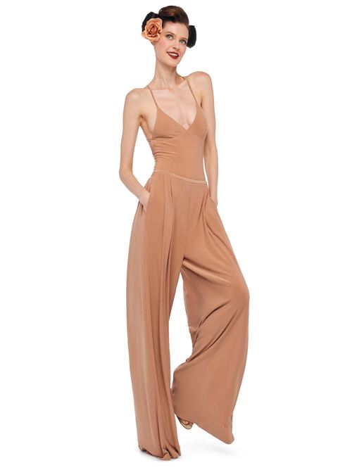 spliced dress mens pleat pant NORMA KAMALI | KK1257PLO96833CAPPUCCINO
